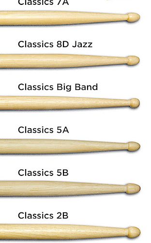 drumsticks chart